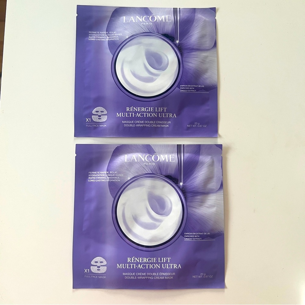 Set of 2 Sheets Lancome Renergie Lift Multi-Action Ultra Cream Sheet Mask